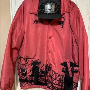 BROKEN PROMISES Red Jacket with Black Accents and hat to match.
